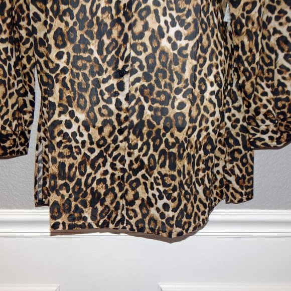 Ralph Lauren Black Label Leopard Print Oversized Camp Shirt Size XL NWT - Picture 9 of 14